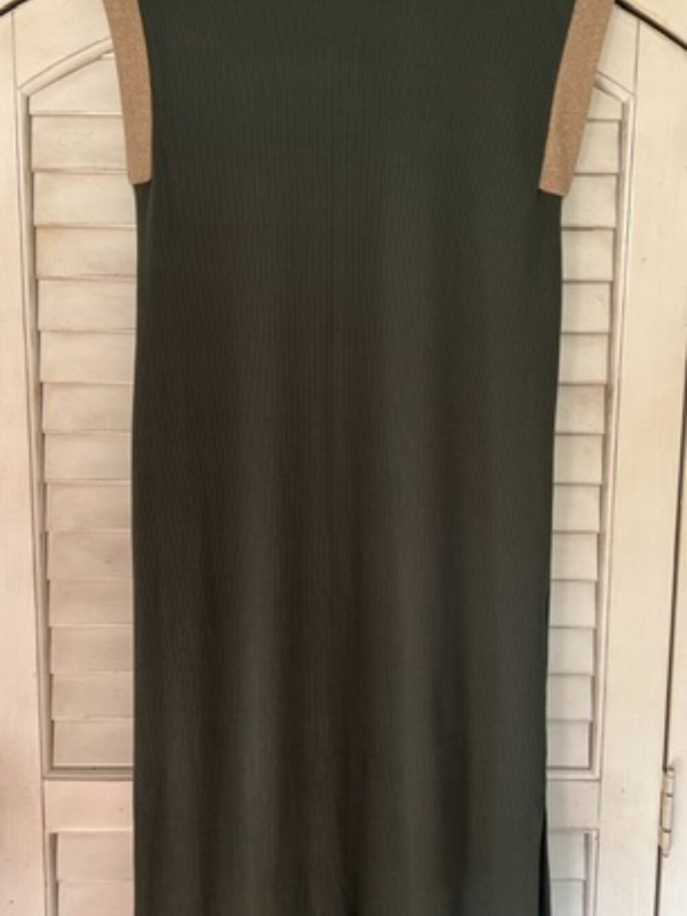 NEW COLLECTION Maxi Dress Made in Italy Army Green Sleeveless - One Size